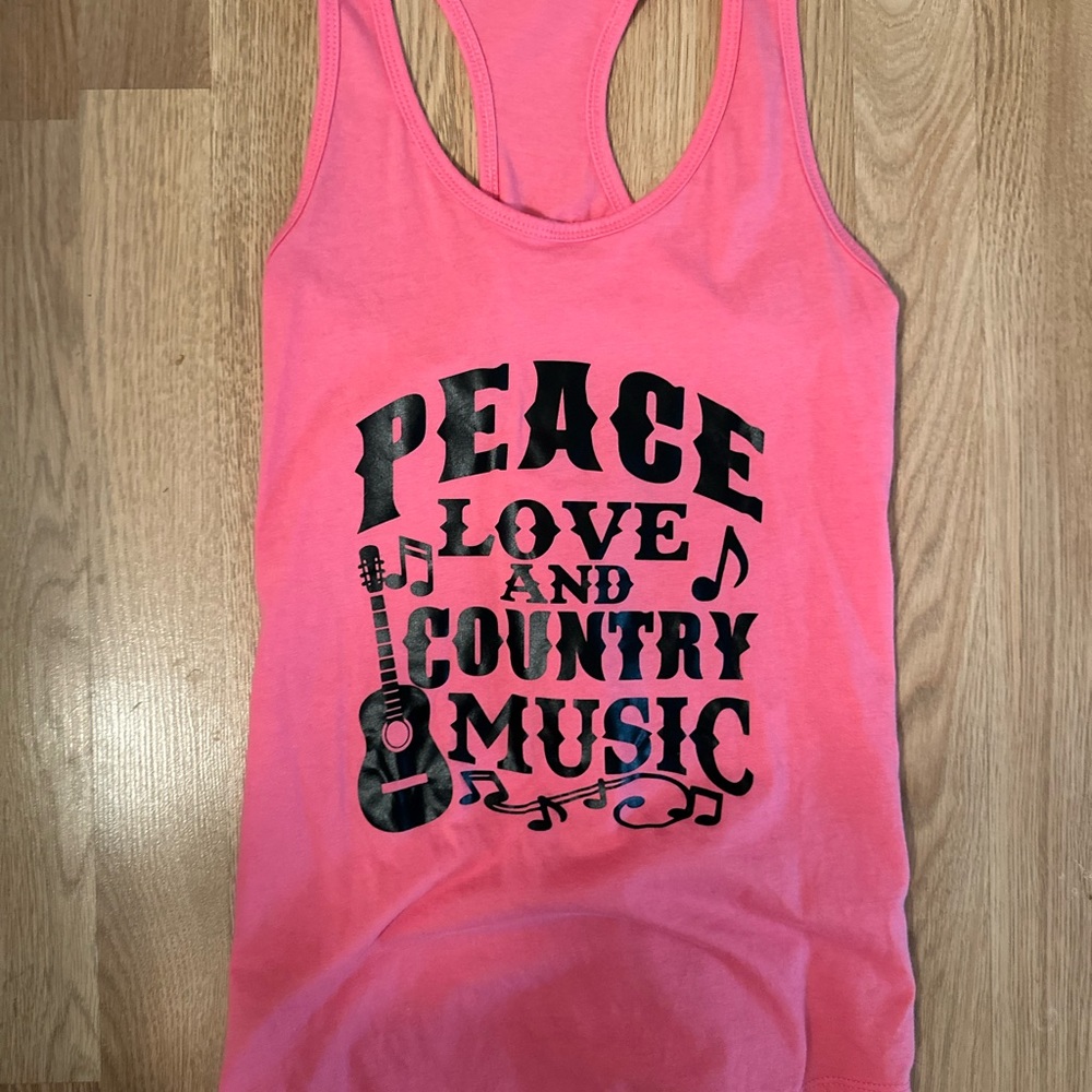 “Peace love and country music” tank